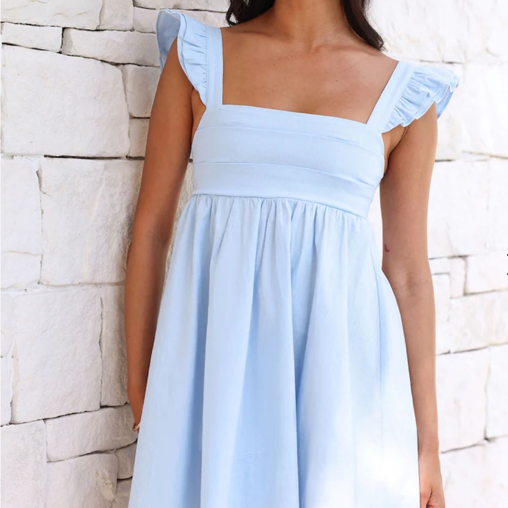 Hello Molly Light Blue Mini Dress
